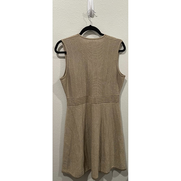 CALVIN KLEIN Gold Sleeveless A-Line Mini Dress - Picture 3 of 4